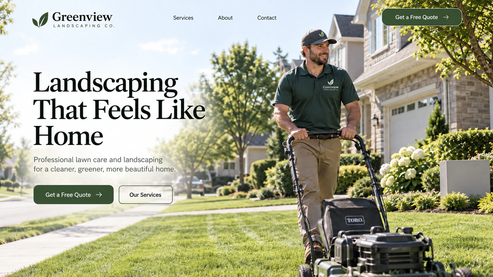 Greenview Landscaping Hero Scene